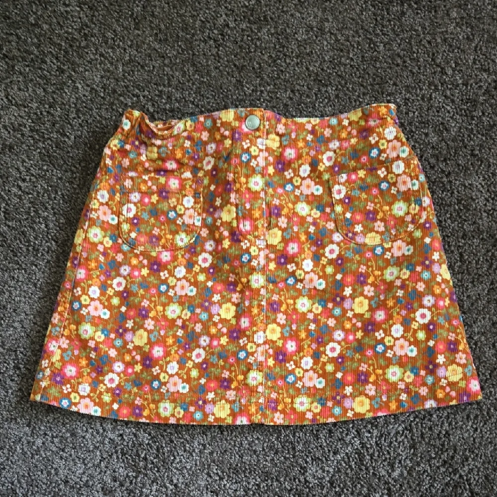 Gymboree Fall Floral Corduroy Skort 7 Plus